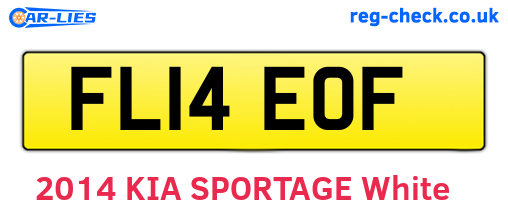 FL14EOF are the vehicle registration plates.