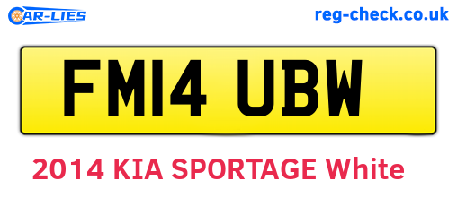 FM14UBW are the vehicle registration plates.