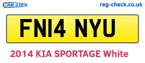 FN14NYU are the vehicle registration plates.