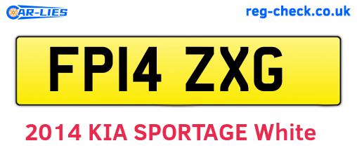 FP14ZXG are the vehicle registration plates.