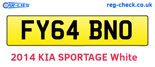 FY64BNO are the vehicle registration plates.