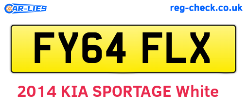 FY64FLX are the vehicle registration plates.