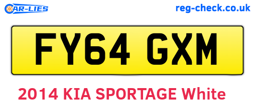 FY64GXM are the vehicle registration plates.
