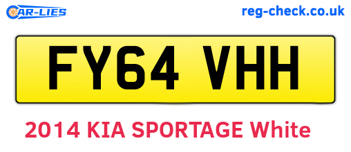 FY64VHH are the vehicle registration plates.