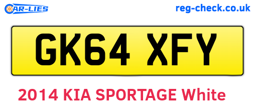 GK64XFY are the vehicle registration plates.