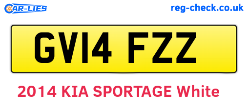 GV14FZZ are the vehicle registration plates.