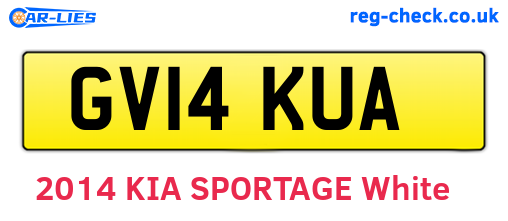 GV14KUA are the vehicle registration plates.