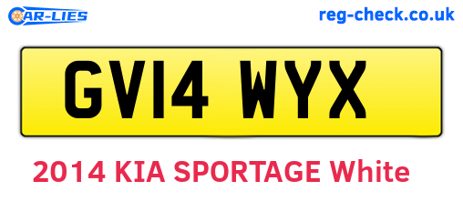GV14WYX are the vehicle registration plates.