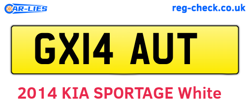 GX14AUT are the vehicle registration plates.