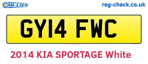 GY14FWC are the vehicle registration plates.