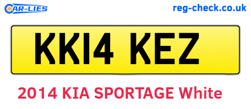 KK14KEZ are the vehicle registration plates.