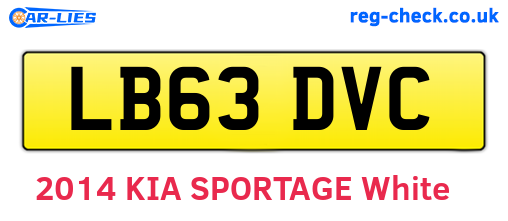 LB63DVC are the vehicle registration plates.