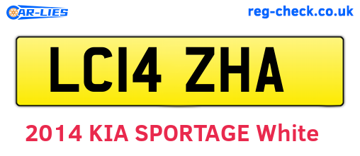 LC14ZHA are the vehicle registration plates.