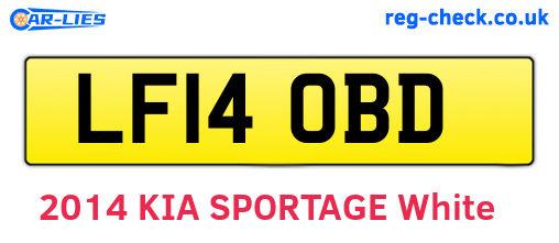 LF14OBD are the vehicle registration plates.