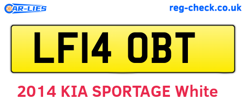 LF14OBT are the vehicle registration plates.