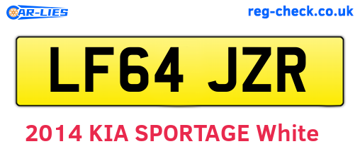 LF64JZR are the vehicle registration plates.