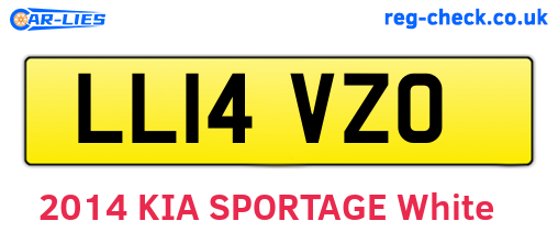 LL14VZO are the vehicle registration plates.