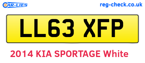LL63XFP are the vehicle registration plates.