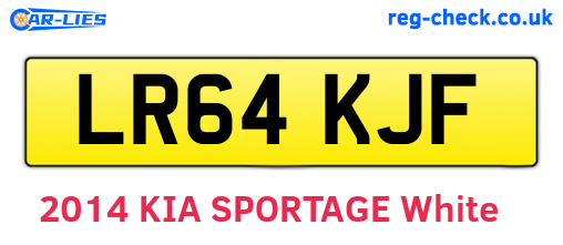 LR64KJF are the vehicle registration plates.