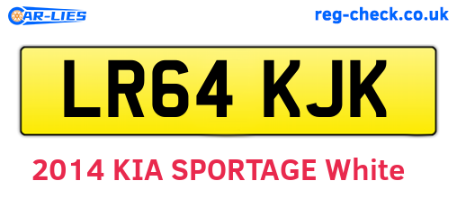 LR64KJK are the vehicle registration plates.
