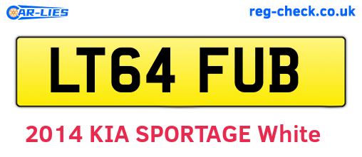 LT64FUB are the vehicle registration plates.