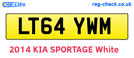LT64YWM are the vehicle registration plates.