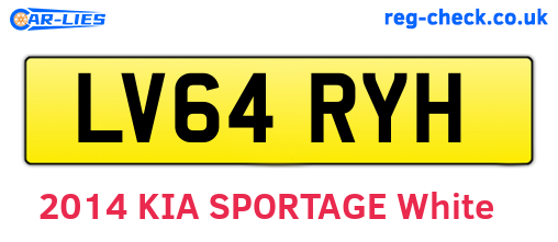 LV64RYH are the vehicle registration plates.