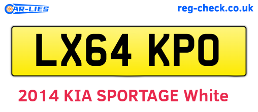 LX64KPO are the vehicle registration plates.