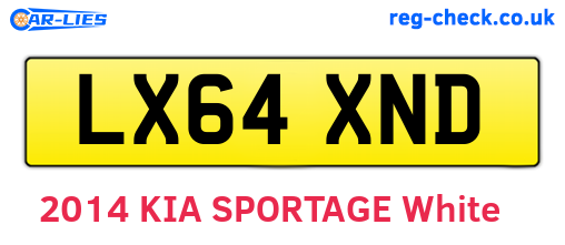 LX64XND are the vehicle registration plates.