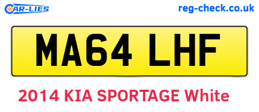 MA64LHF are the vehicle registration plates.