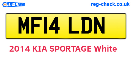 MF14LDN are the vehicle registration plates.