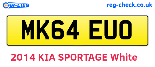 MK64EUO are the vehicle registration plates.