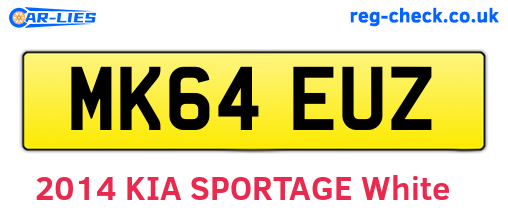 MK64EUZ are the vehicle registration plates.