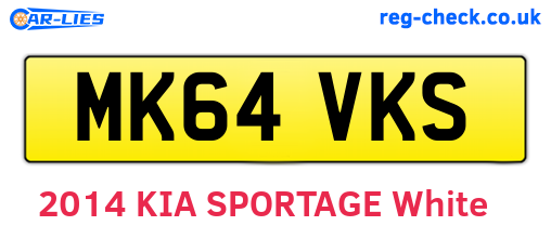 MK64VKS are the vehicle registration plates.