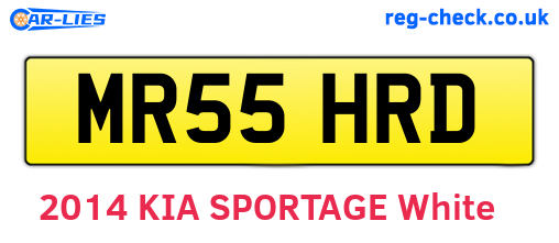 MR55HRD are the vehicle registration plates.