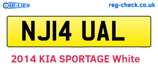 NJ14UAL are the vehicle registration plates.
