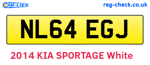 NL64EGJ are the vehicle registration plates.