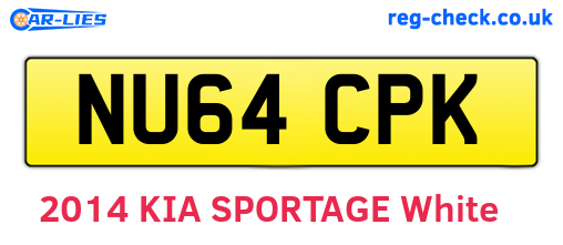 NU64CPK are the vehicle registration plates.