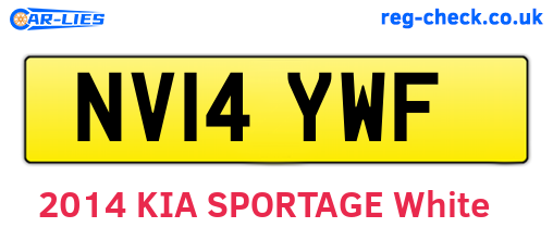 NV14YWF are the vehicle registration plates.