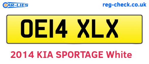 OE14XLX are the vehicle registration plates.