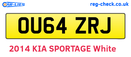 OU64ZRJ are the vehicle registration plates.