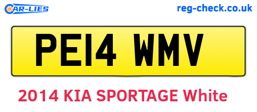 PE14WMV are the vehicle registration plates.