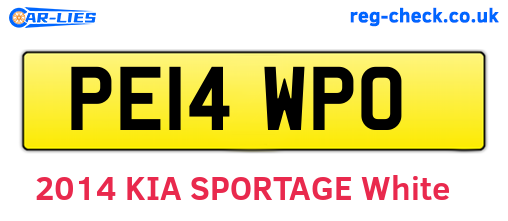 PE14WPO are the vehicle registration plates.