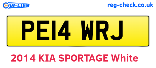 PE14WRJ are the vehicle registration plates.
