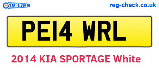 PE14WRL are the vehicle registration plates.