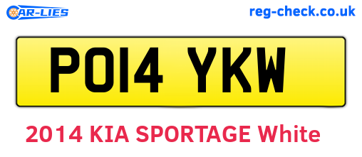 PO14YKW are the vehicle registration plates.
