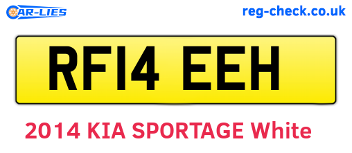 RF14EEH are the vehicle registration plates.