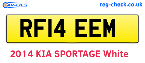 RF14EEM are the vehicle registration plates.