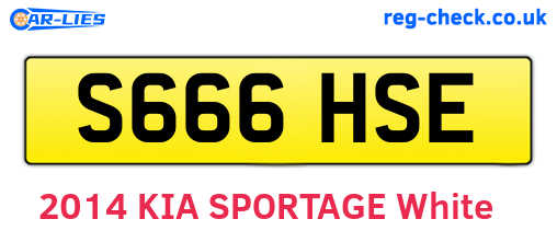 S666HSE are the vehicle registration plates.