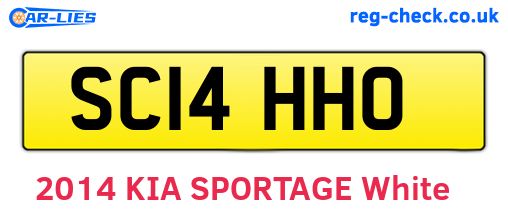 SC14HHO are the vehicle registration plates.